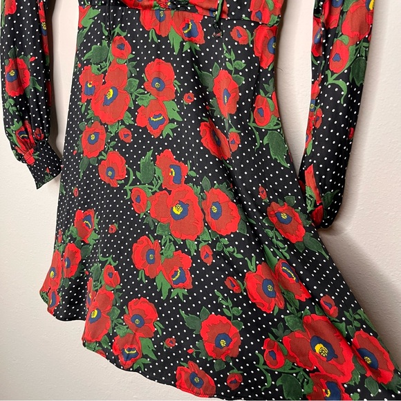 Free People Women's Morning Light Floral Print Ruched Casual Dress Mini Size 0 - Picture 8 of 15